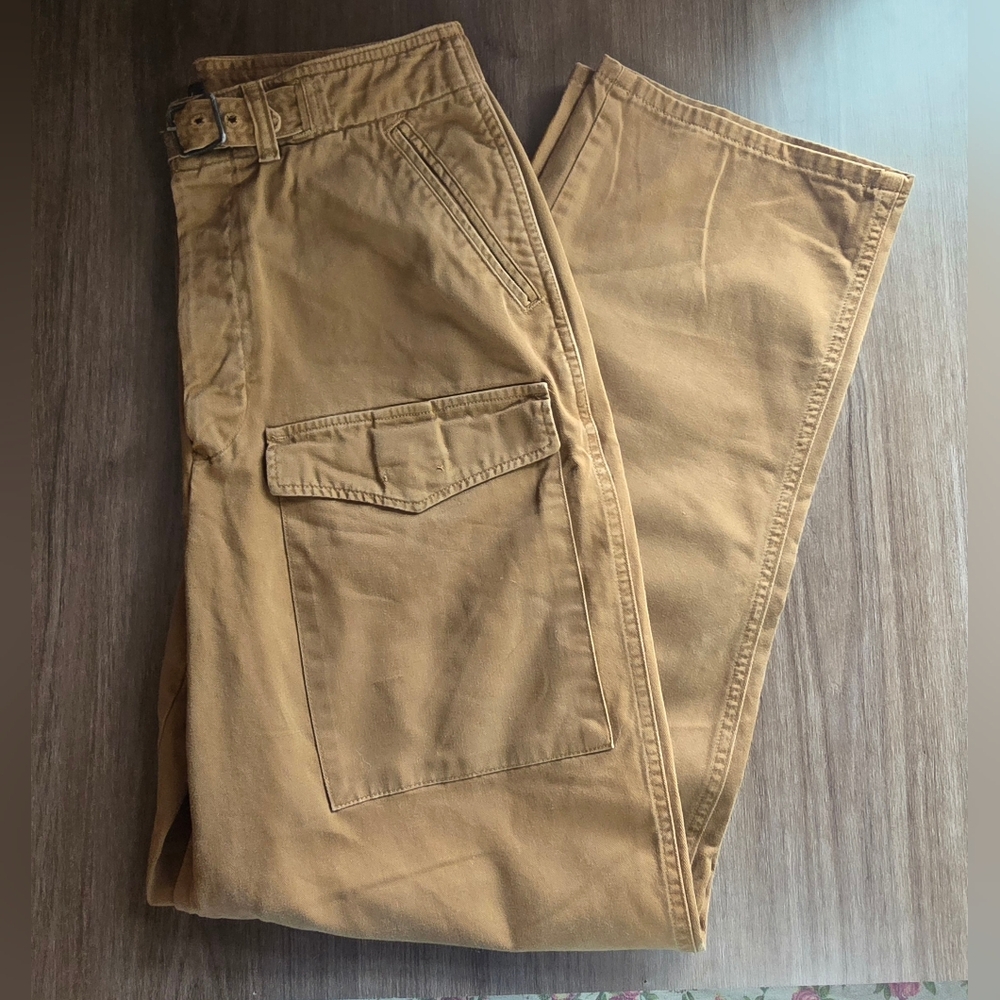 Polo Ralph Lauren Vintage Rare Men's Tan Cargo Pants Size 31/32 Military Style - Picture 2 of 12